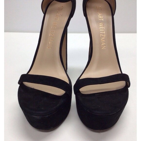 Stuart Weitzman Nudist Hollywood Heel in Black Size 10 MSRP $595 - Picture 6 of 15